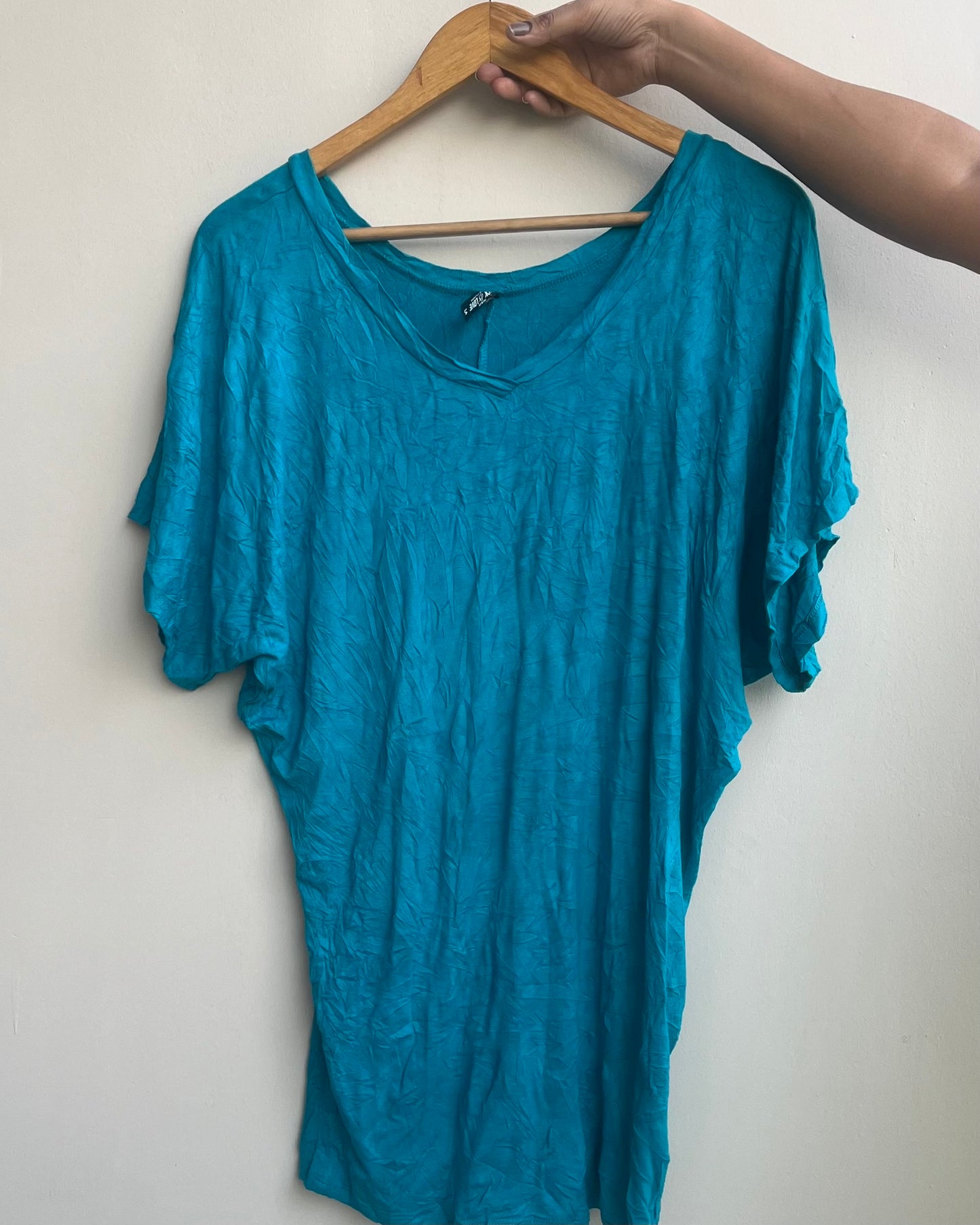 Aqua Blue Long Top