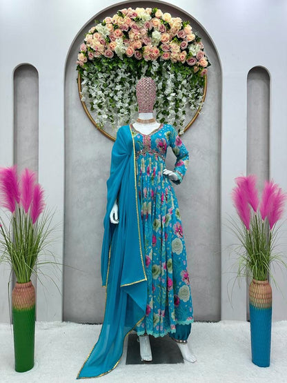 Sequins and Mirror Work Anarkali