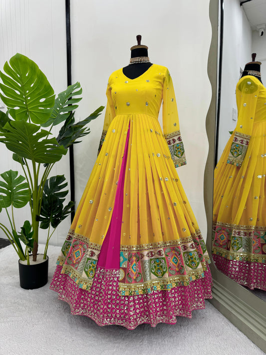 Slit Kurta Lehenga Set