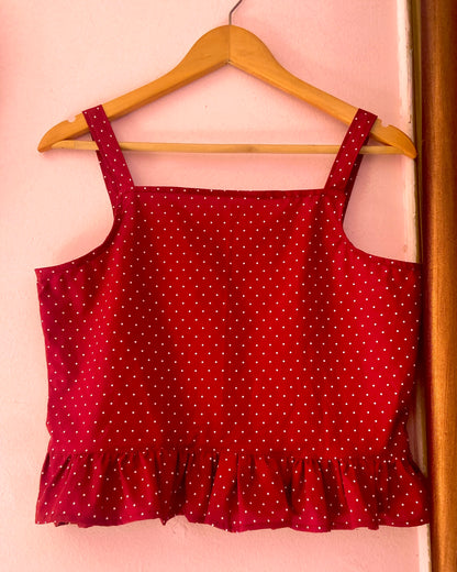 Polka Dots Peplum Top