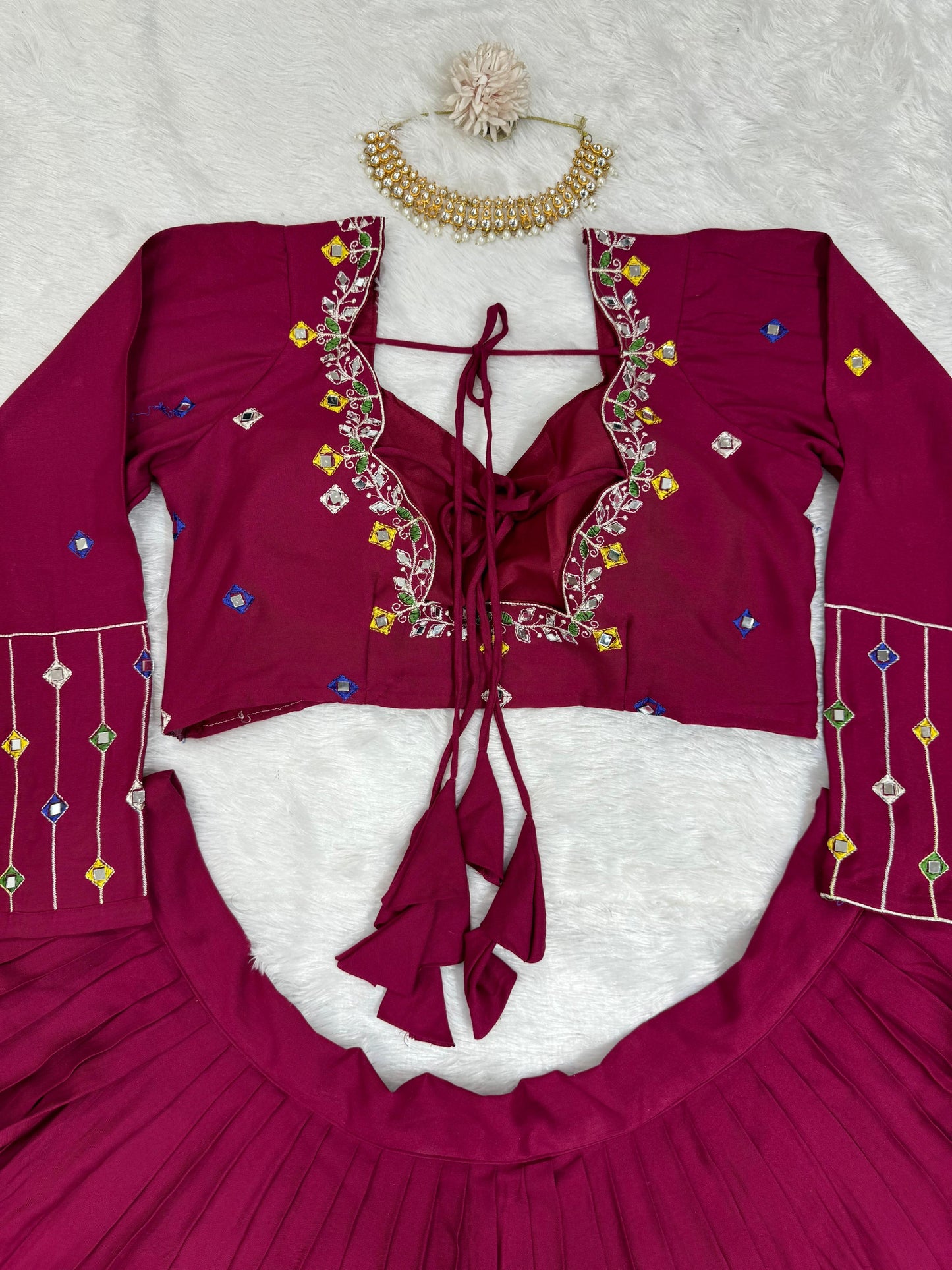 Navratri Special Lehenga Set - Wine