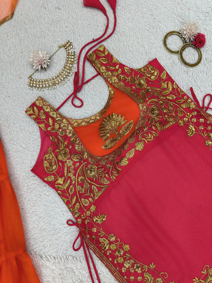 Thread and Sequins Work Sharara Set