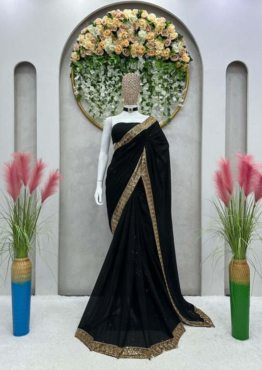 Black Cocktail Saree