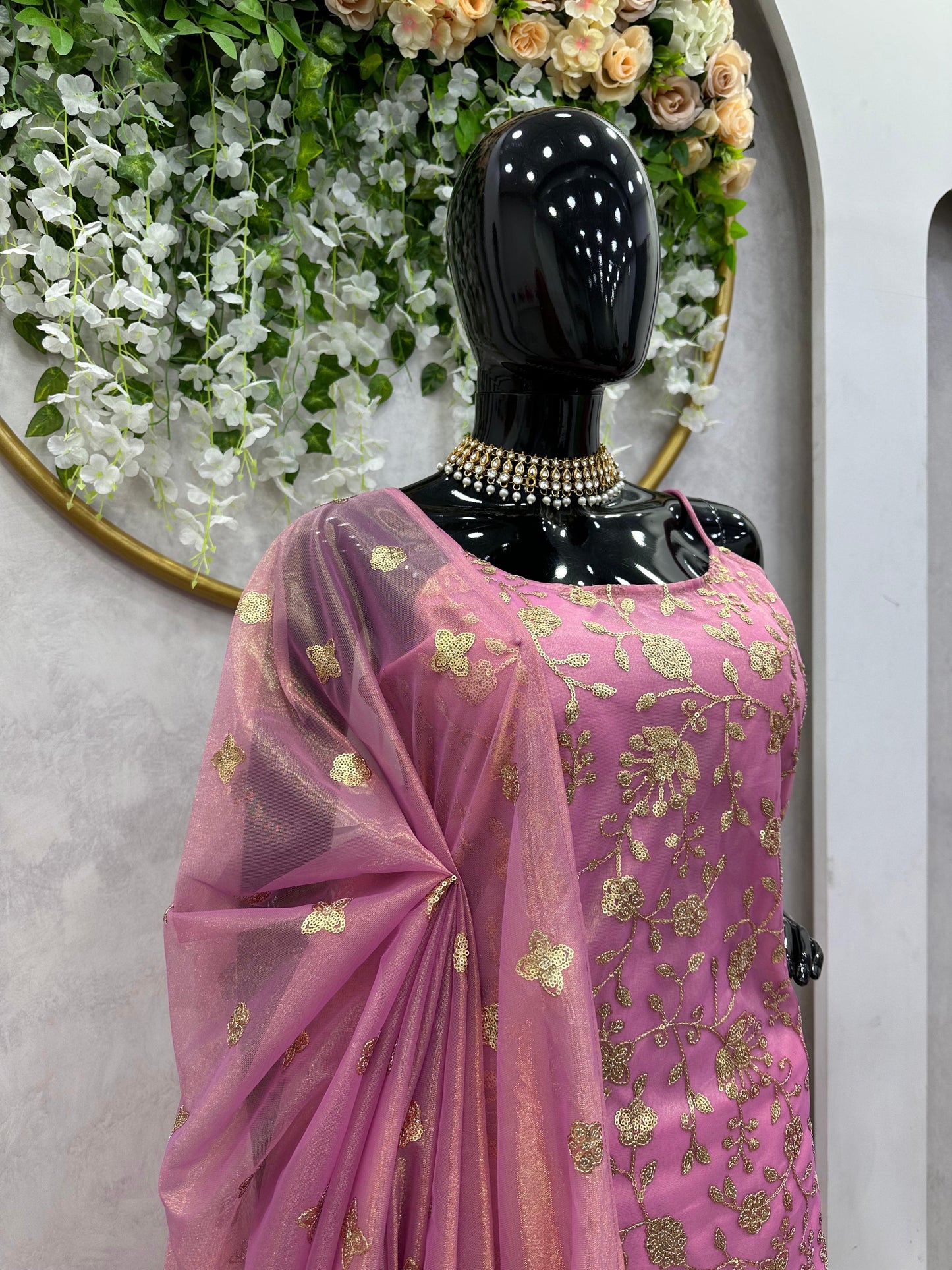 Gold Pink Kurta Set