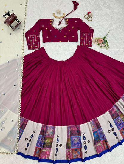 Navratri Special Lehenga Set - Wine