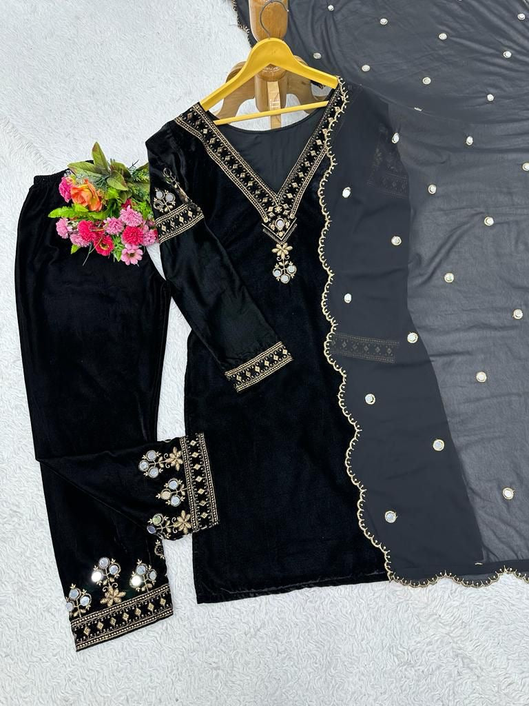 Alia Bhatt Inspired Velvet Suit