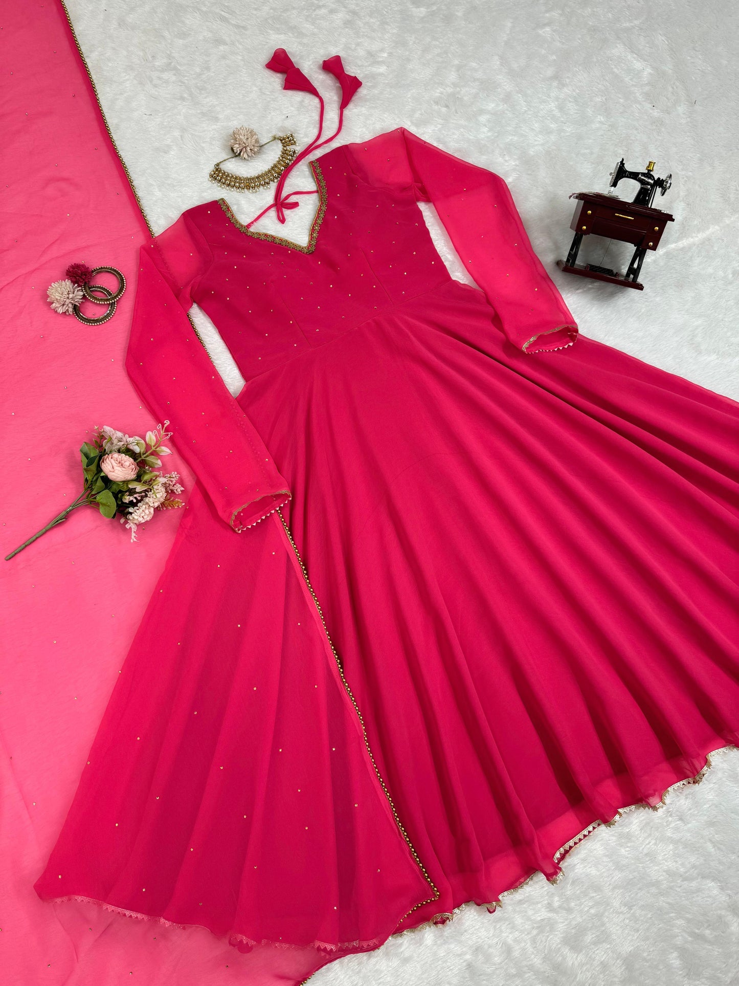 Hot Pink Anarkali