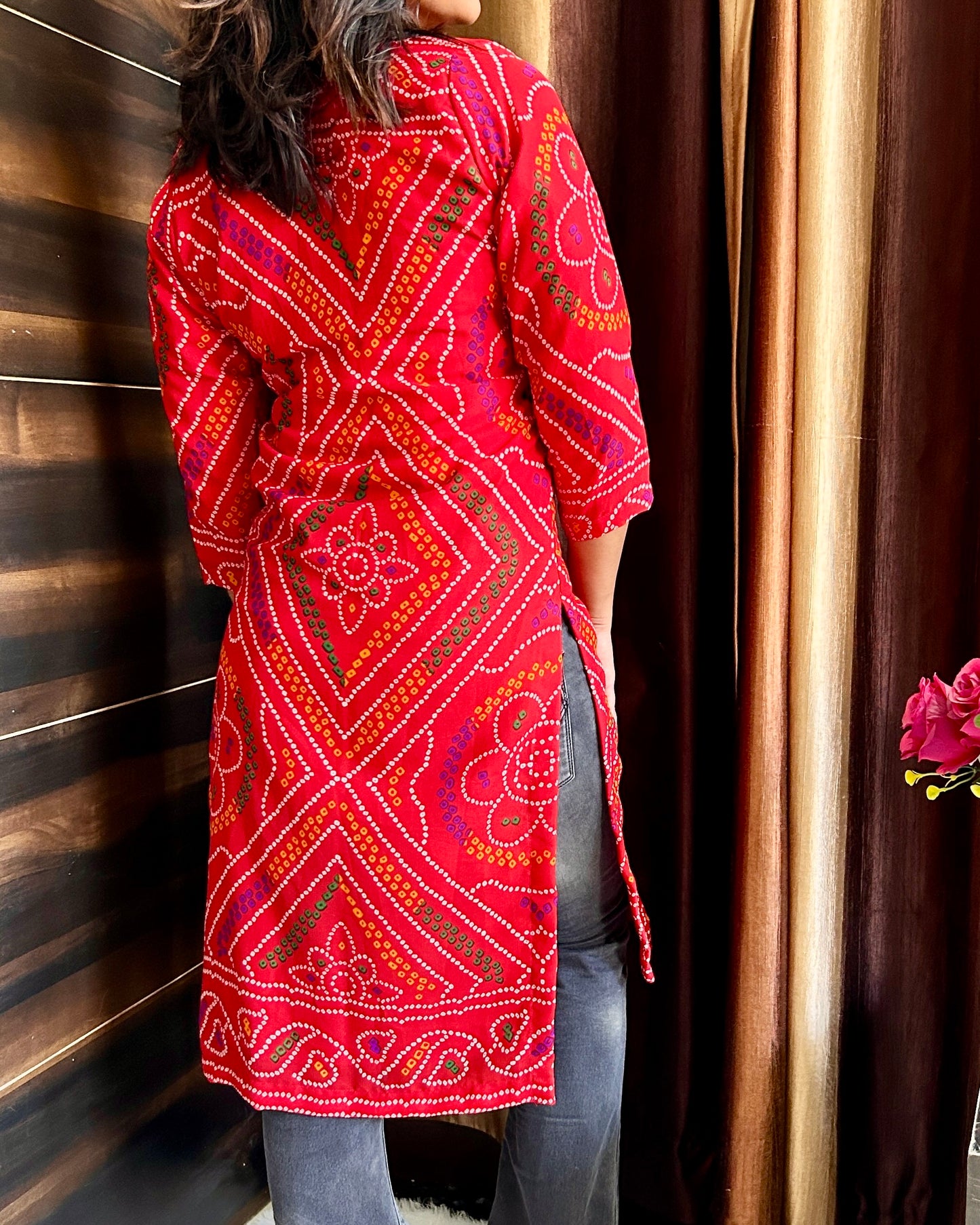 Basic Bandhej Kurta