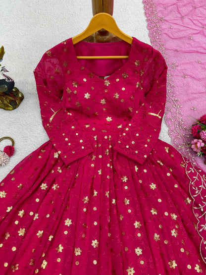 Lucknowi Anarkali with Dupatta