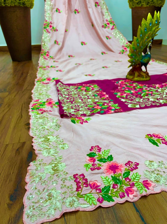 Embroidered Saree