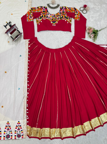 Navratri Special Lehenga Set - Red