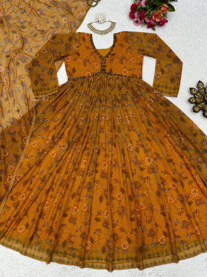 Alia Cut Anarkali with Dupatta