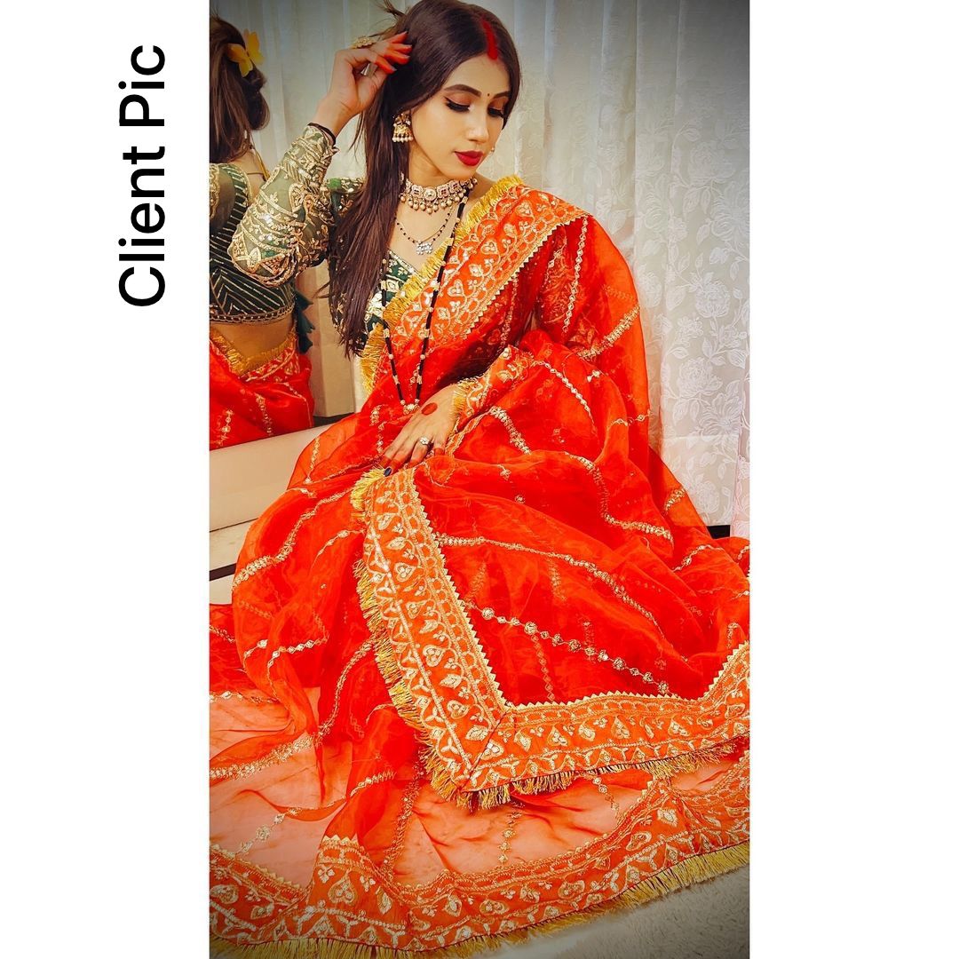 Janhvi Kapoor Inspired Thread Work Saree