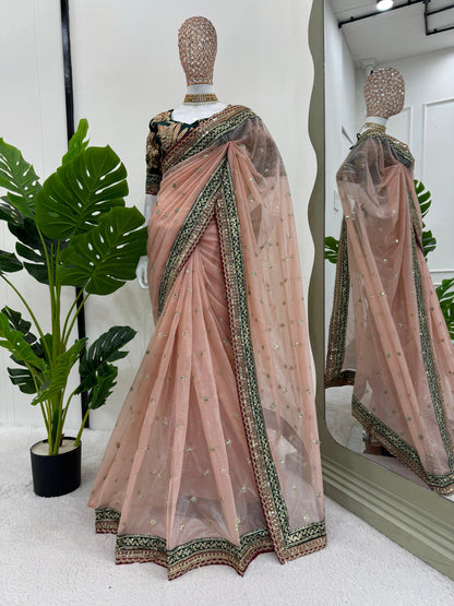 Pretty Embroidered Saree