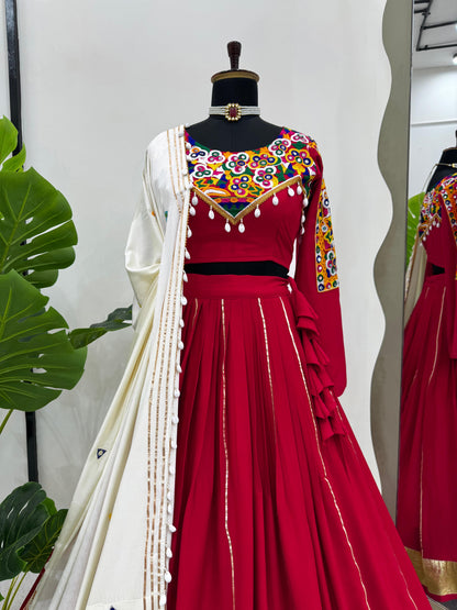 Navratri Special Lehenga Set - Red