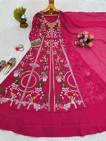 Sequins Work Lehenga Set