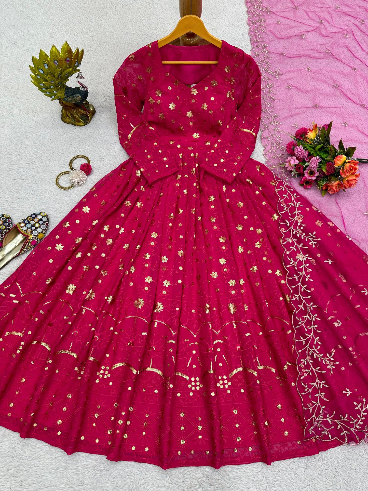 Lucknowi Anarkali with Dupatta