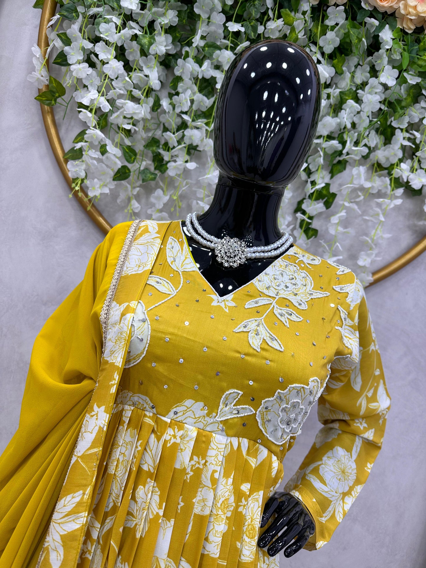 Floral Anarkali Kurta Set