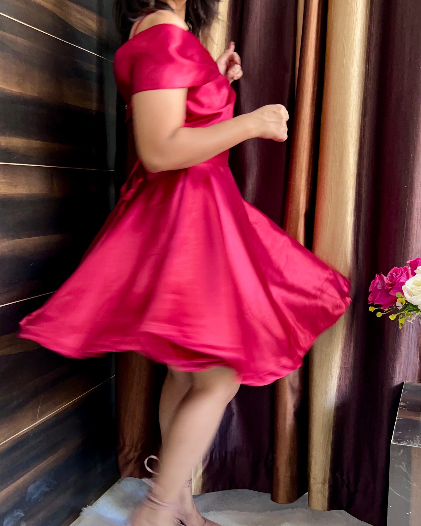 Satin Double Bow Dress