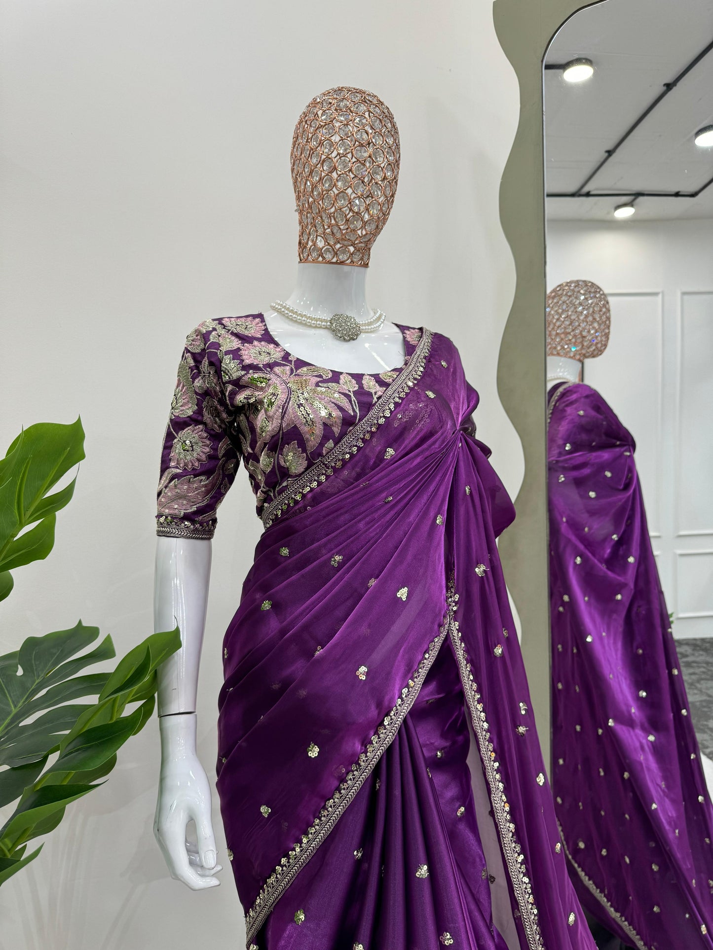 Sequin Work Jimmy Choo Saree