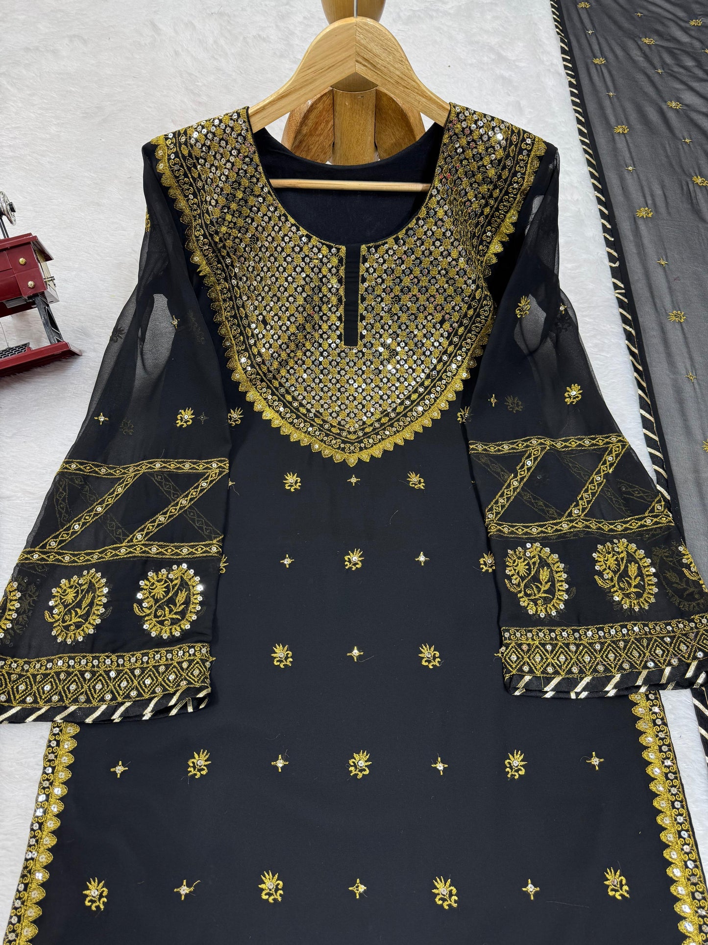 Sequins Work Kurta Set