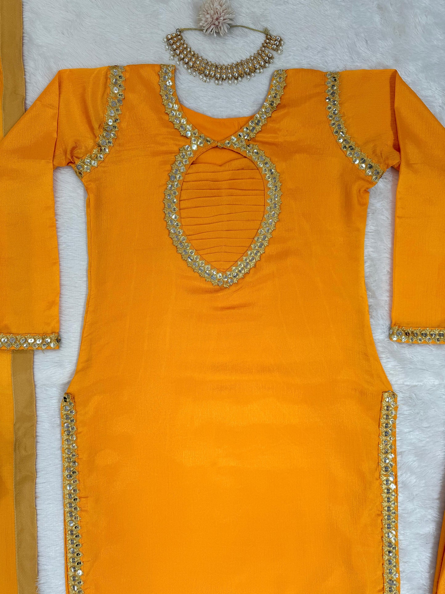 Foil Work Kurta Set