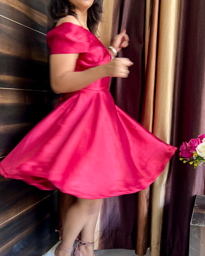 Satin Double Bow Dress