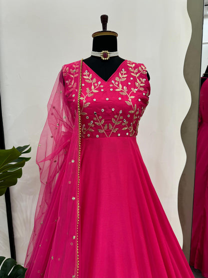 Pretty in Pink Anarkali Gown