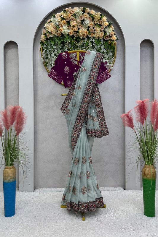 Designer Embroidered Saree