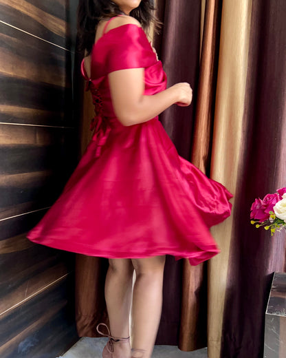 Satin Double Bow Dress