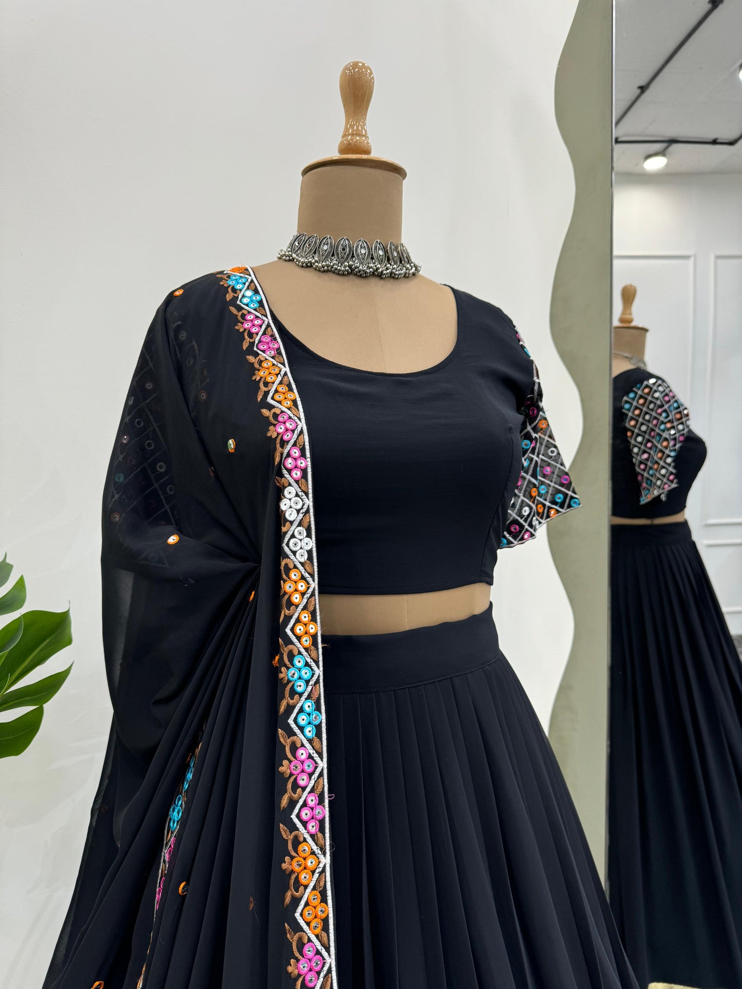 Navratri Special Lehenga Set - Black