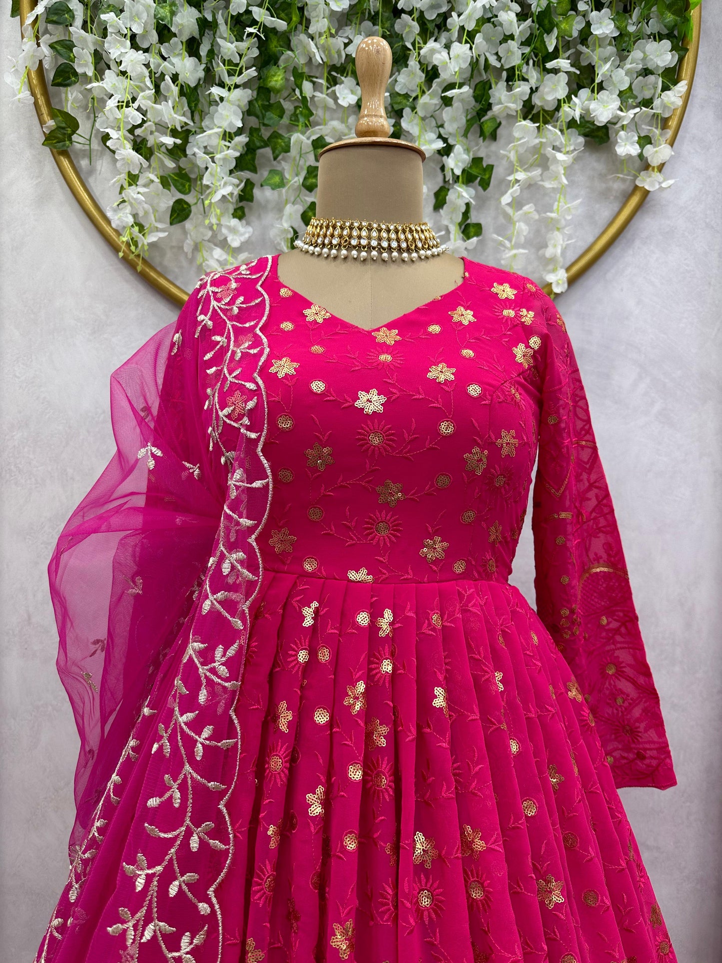 Lucknowi Anarkali with Dupatta