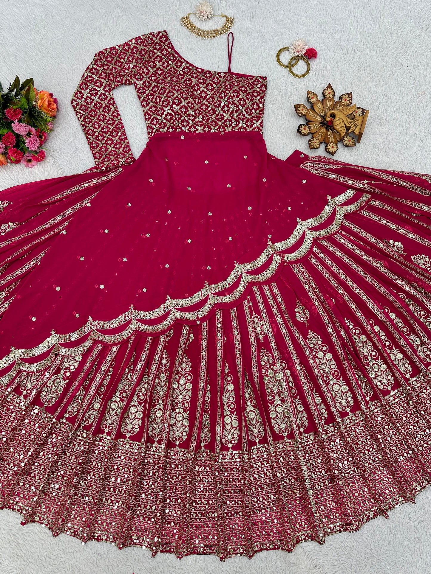 Designer Lehenga with Peplum Blouse