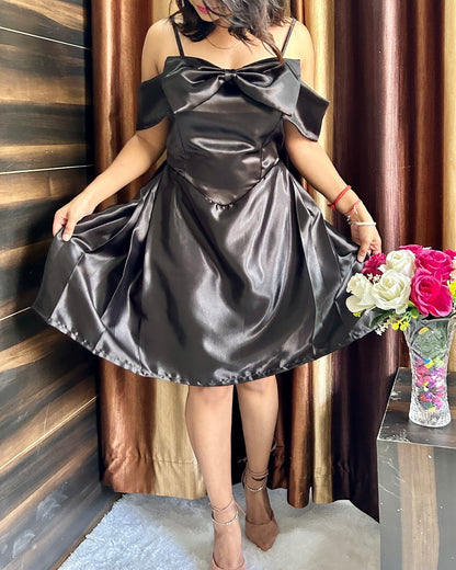 Satin Bow Dress