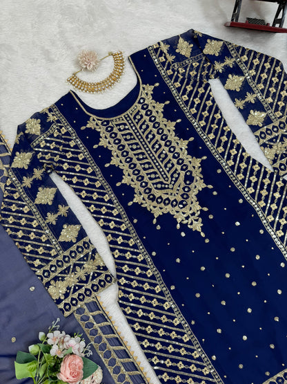 Sequins Work Kurta Set