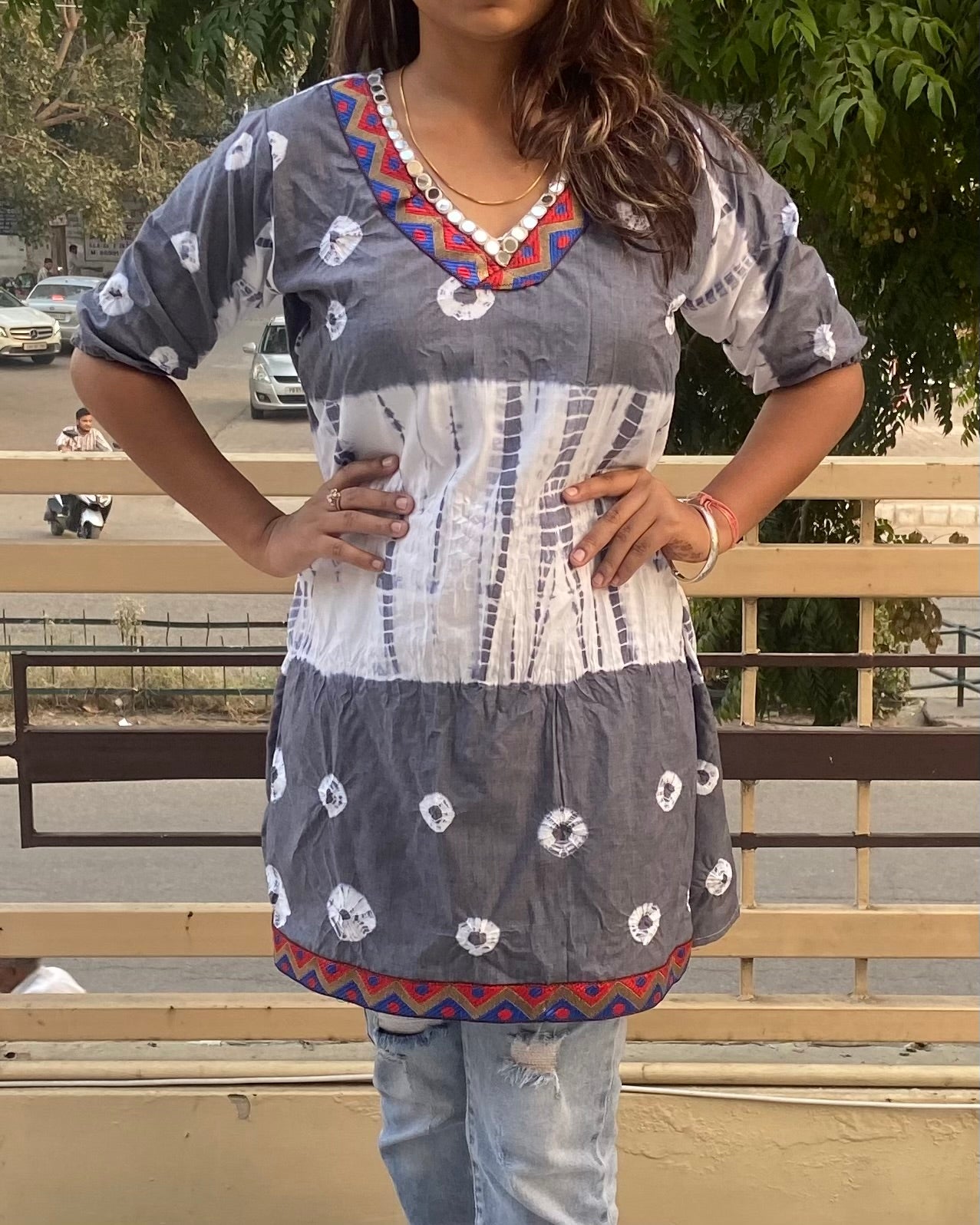 Deepika Padukone Inspired Tie and Dye Tunic Dress