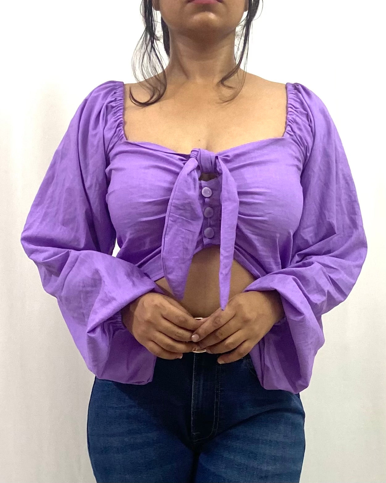 Front Knot Top with Balloon