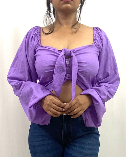 Front Knot Top with Balloon