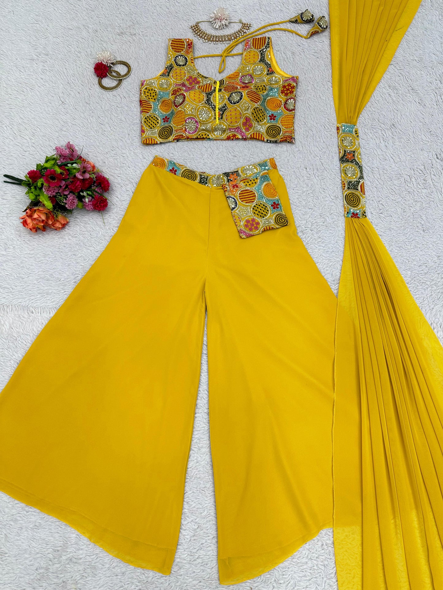 Palazzo Crop Top Set