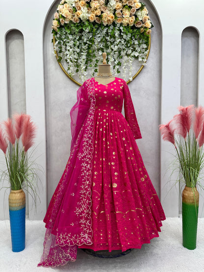 Lucknowi Anarkali with Dupatta