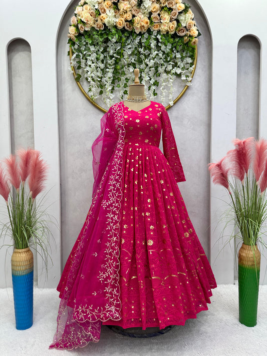 Lucknowi Anarkali with Dupatta