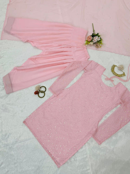 Baby Pink Patiala Suit