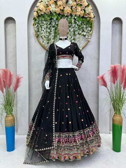 Designer Lehenga Set in Black