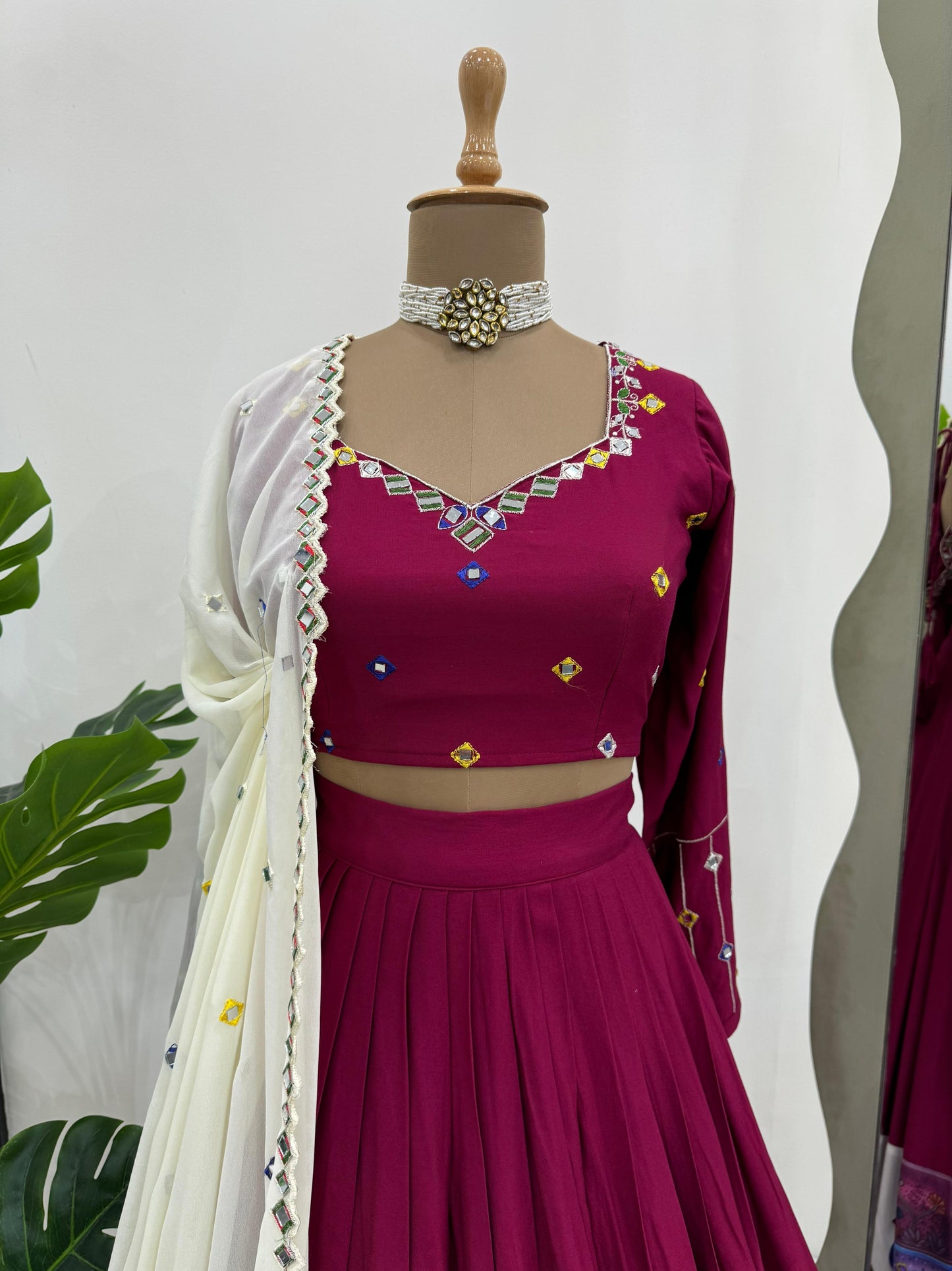 Navratri Special Lehenga Set - Wine