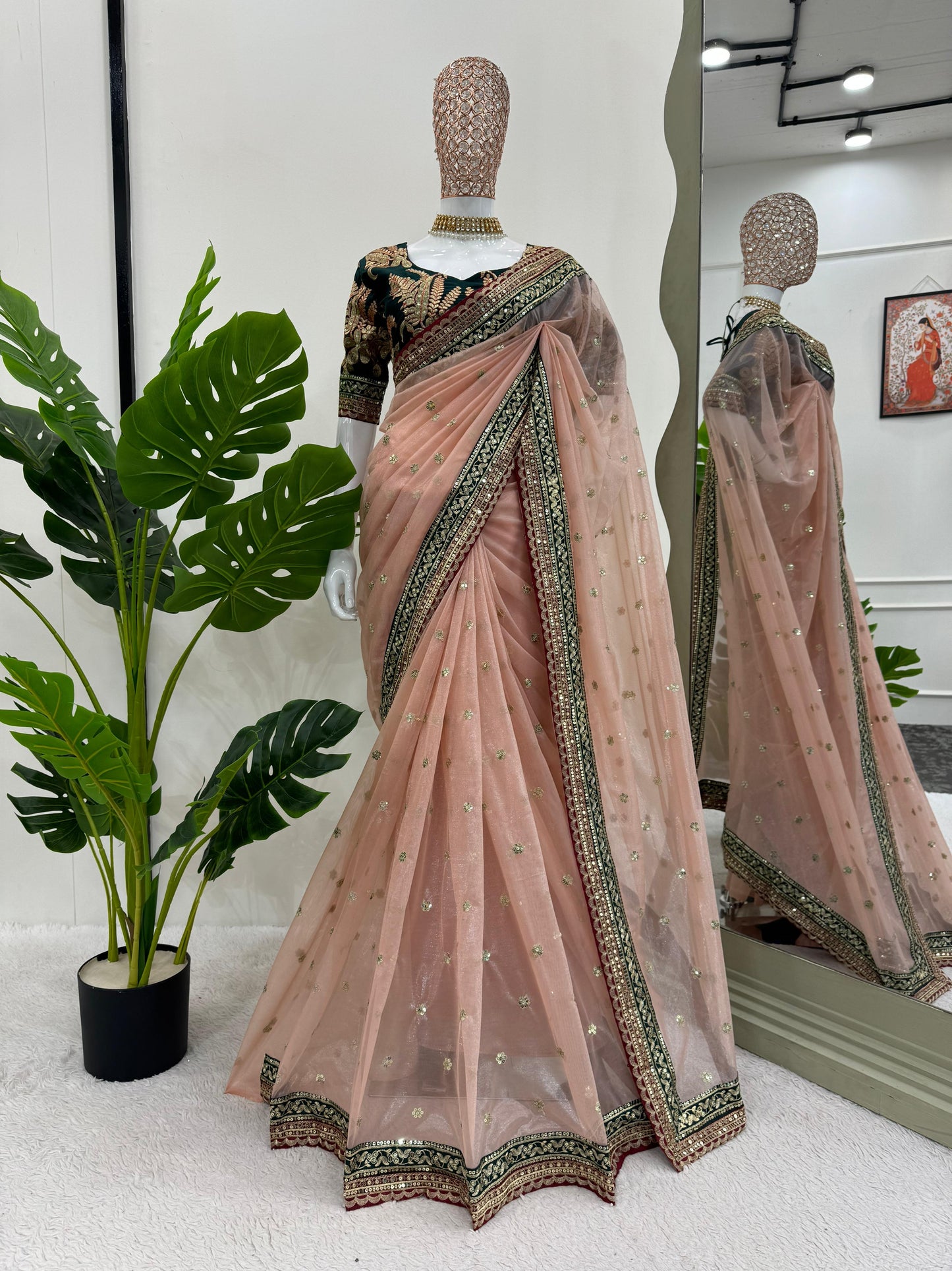 Pretty Embroidered Saree