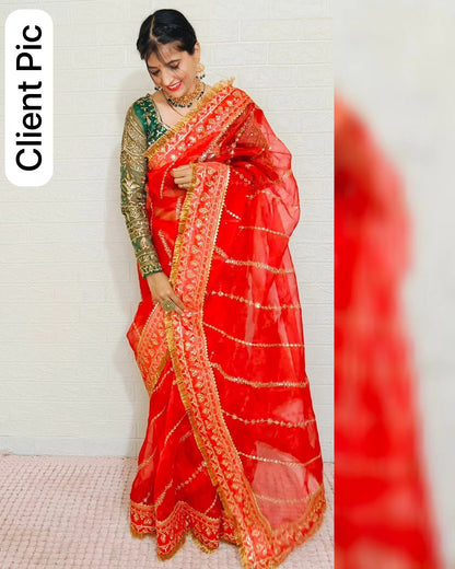 Janhvi Kapoor Inspired Thread Work Saree