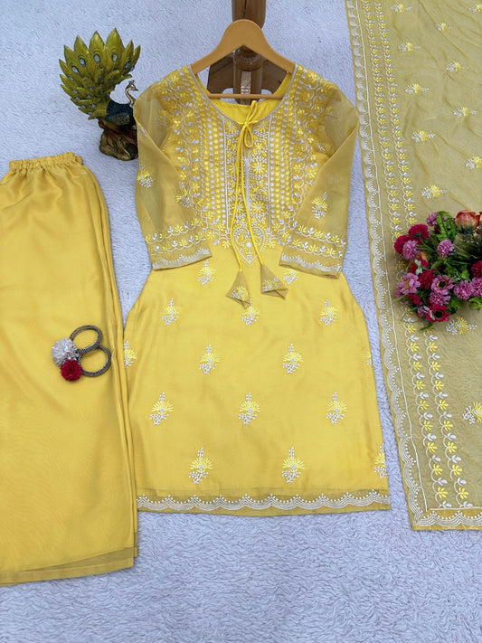 Thread Work Kurta Set