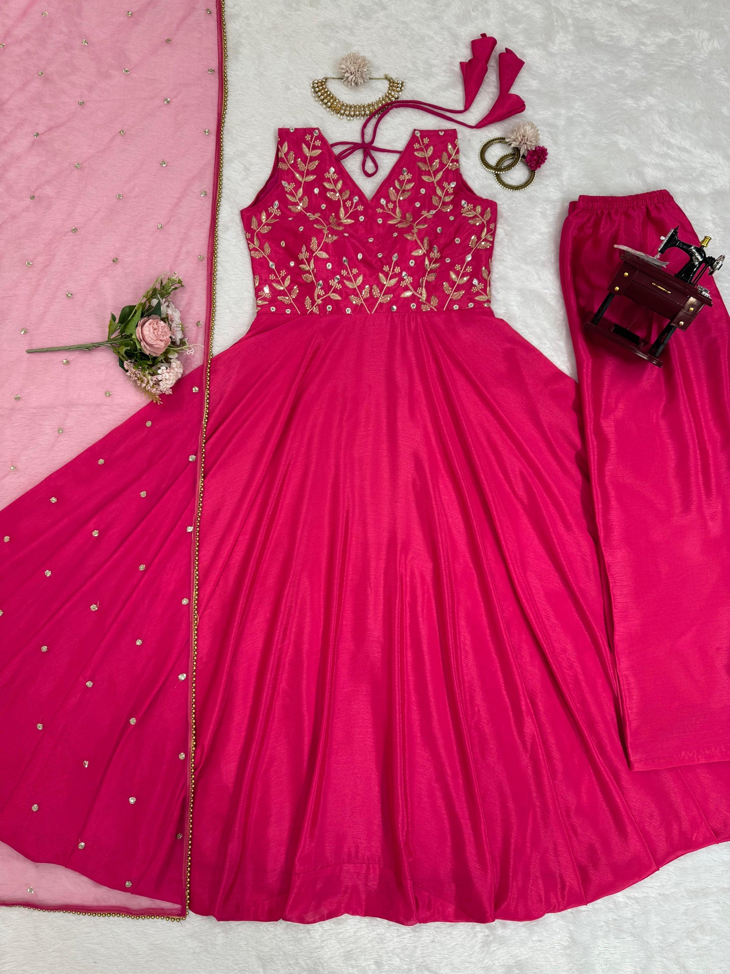 Pretty in Pink Anarkali Gown