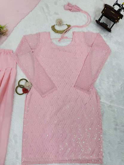 Baby Pink Patiala Suit