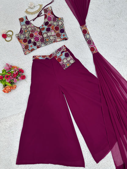 Palazzo Crop Top Set